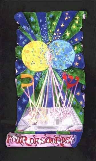 Four of Swords - Kabbalistic Visions Tarot - Tarot Deck by Marco Marini & Luigi Scapini
