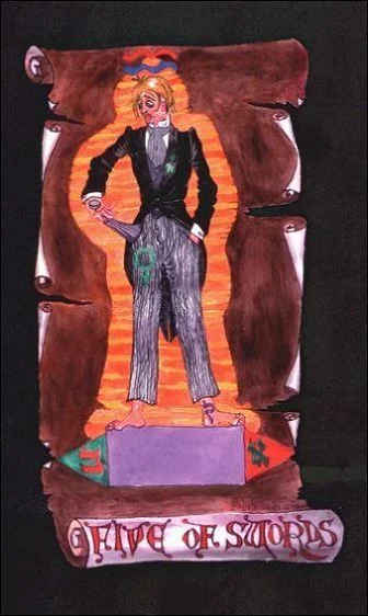 Five of Swords - Kabbalistic Visions Tarot - Tarot Deck by Marco Marini & Luigi Scapini