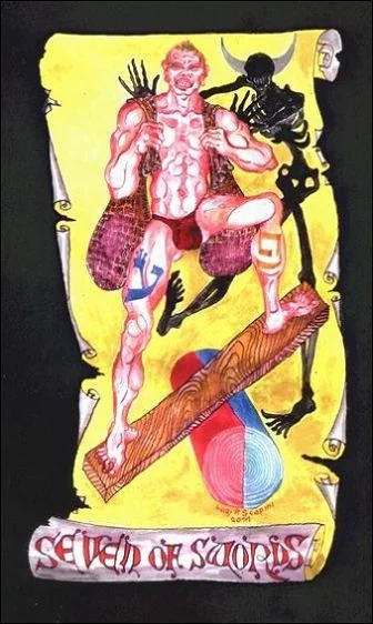 Seven of Swords - Kabbalistic Visions Tarot - Tarot Deck by Marco Marini & Luigi Scapini