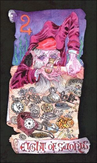 Eight of Swords - Kabbalistic Visions Tarot - Tarot Deck by Marco Marini & Luigi Scapini