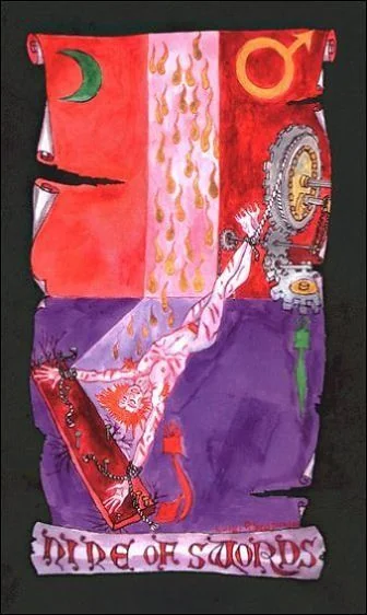 Nine of Swords - Kabbalistic Visions Tarot - Tarot Deck by Marco Marini & Luigi Scapini