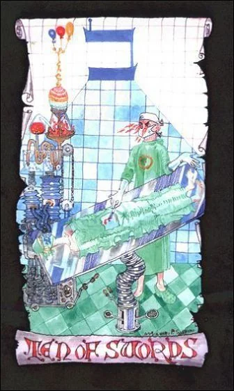 Ten of Swords - Kabbalistic Visions Tarot - Tarot Deck by Marco Marini & Luigi Scapini
