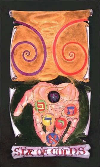Six of Coins - Kabbalistic Visions Tarot - Tarot Deck by Marco Marini & Luigi Scapini