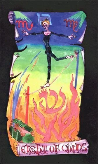 Eight of Coins - Kabbalistic Visions Tarot - Tarot Deck by Marco Marini & Luigi Scapini