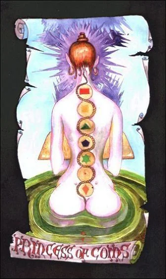 Princess of Coins - Kabbalistic Visions Tarot - Tarot Deck by Marco Marini & Luigi Scapini