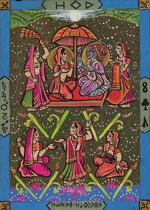 Eight of Wands card from the Kazanlar Tarot deck