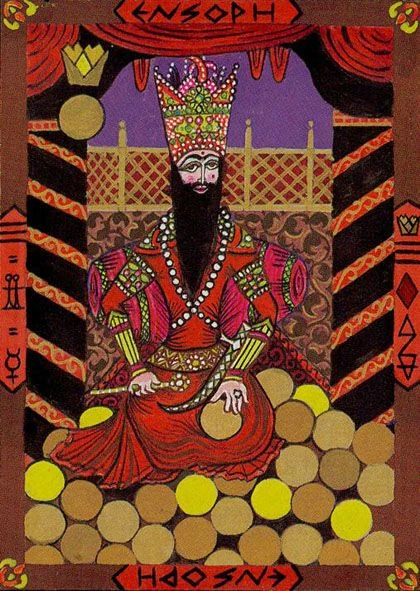 King of Pentacles card from the Kazanlar Tarot deck