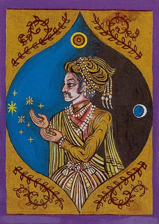 Middle Eastern King or Sultan Portrait card from the Kazanlar Tarot deck