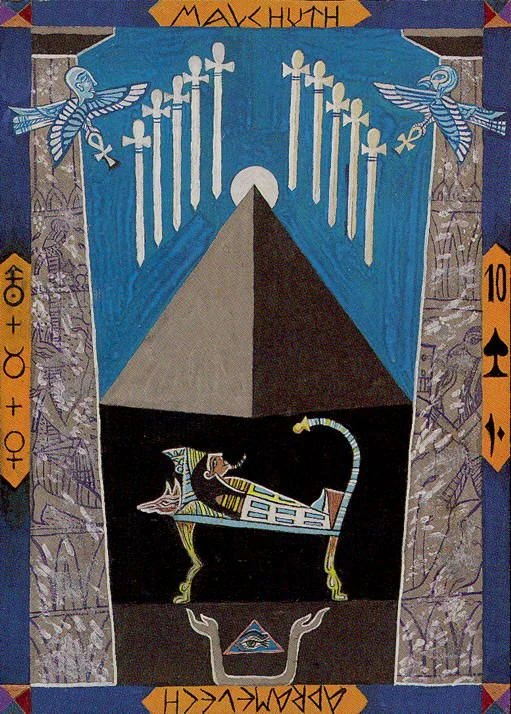 Ten of Swords card from the Kazanlar Tarot deck