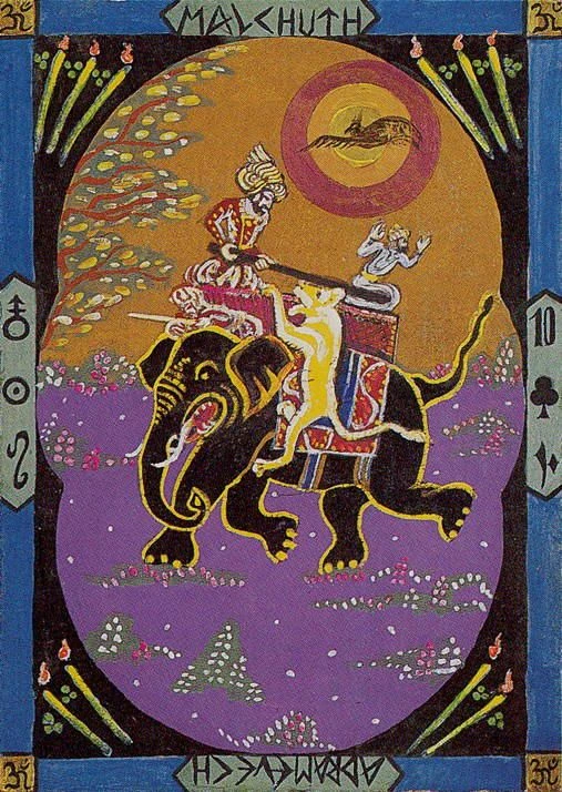 Ten of Wands card from the Kazanlar Tarot deck