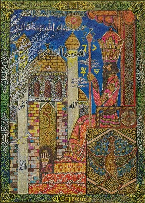 The Emperor card from the Kazanlar Tarot deck