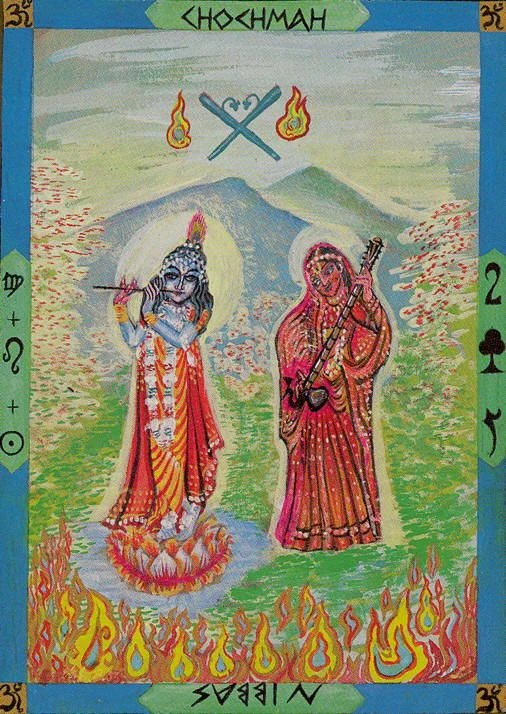 Two of Wands card from the Kazanlar Tarot deck