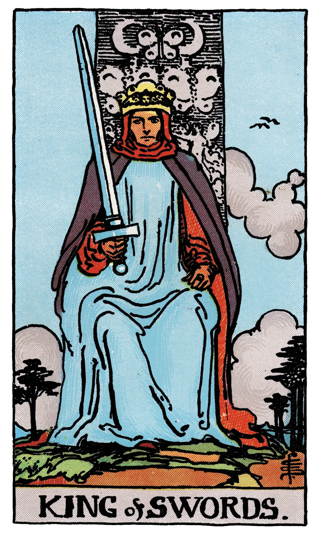 King of Swords — Rider-Waite-Smith Tarot by Rider King of Swords card from the Rider-Waite-Smith Tarot deck by Rider