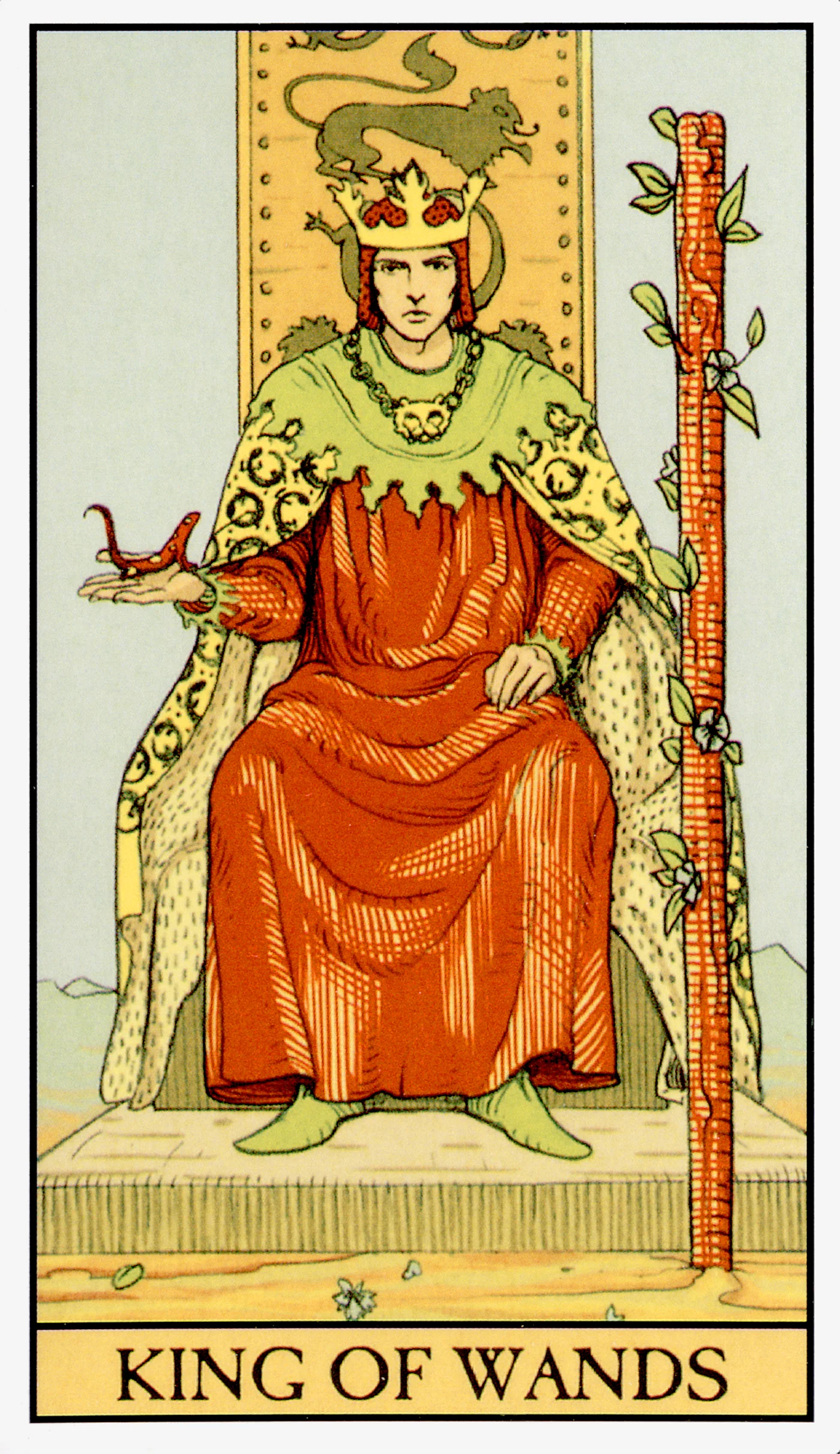 King of Wands — After Tarot by Lo Scarabeo King of Wands card from the After Tarot deck by Lo Scarabeo