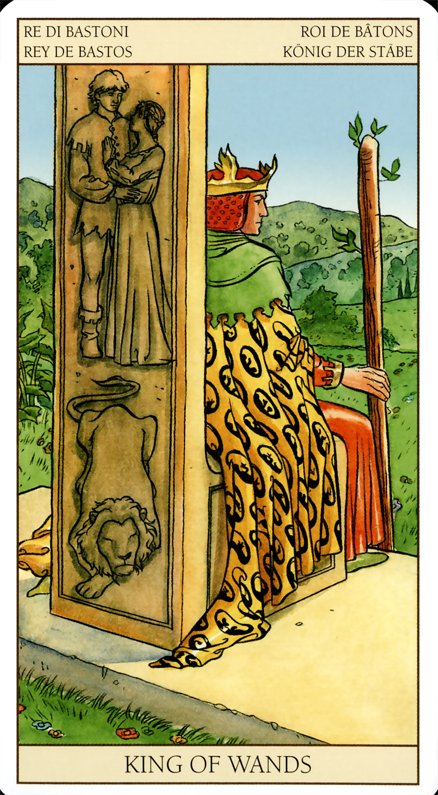 King of Wands — Tarot of the New Vision by Lo Scarabeo King of Wands card from the Tarot of the New Vision deck by Lo Scarabeo