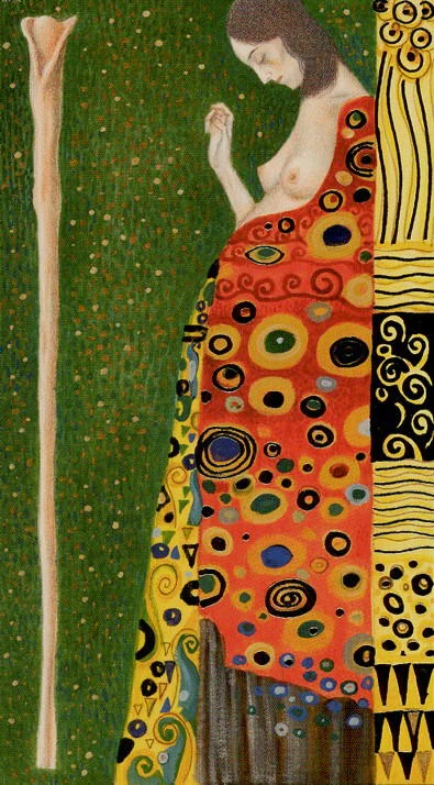 Ace of Wands card from the Klimt Tarot deck by A. A. Atanassov