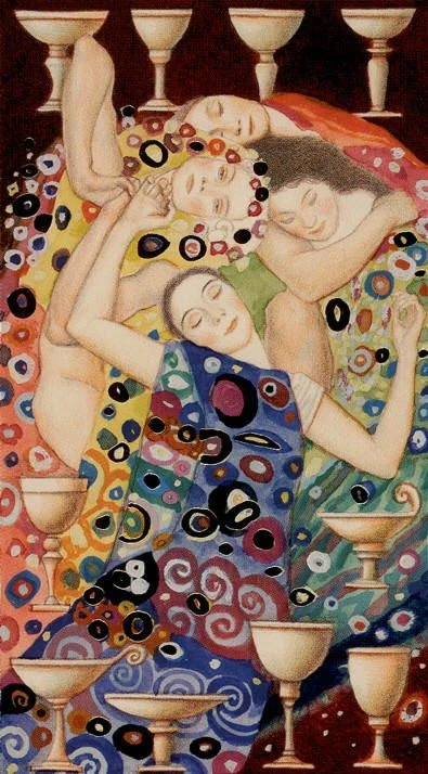 Ten of Cups card from the Klimt Tarot deck by A. A. Atanassov