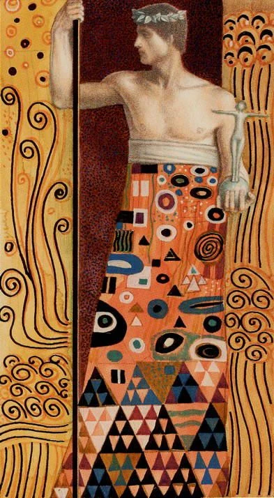 The Emperor card from the Klimt Tarot deck by A. A. Atanassov