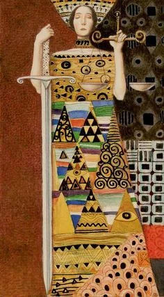 Justice - Klimt Tarot - Tarot Deck by A. A. Atanassov