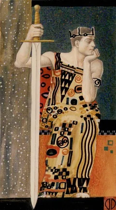 King of Swords - Klimt Tarot - Tarot Deck by A. A. Atanassov