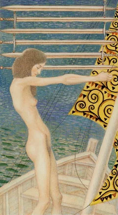 Six of Swords - Klimt Tarot - Tarot Deck by A. A. Atanassov