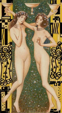 Three of Cups - Klimt Tarot - Tarot Deck by A. A. Atanassov