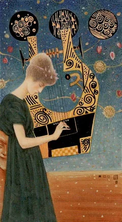 Three of Pentacles - Klimt Tarot - Tarot Deck by A. A. Atanassov