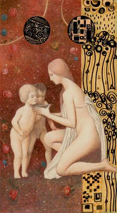 Two of Pentacles - Klimt Tarot - Tarot Deck by A. A. Atanassov