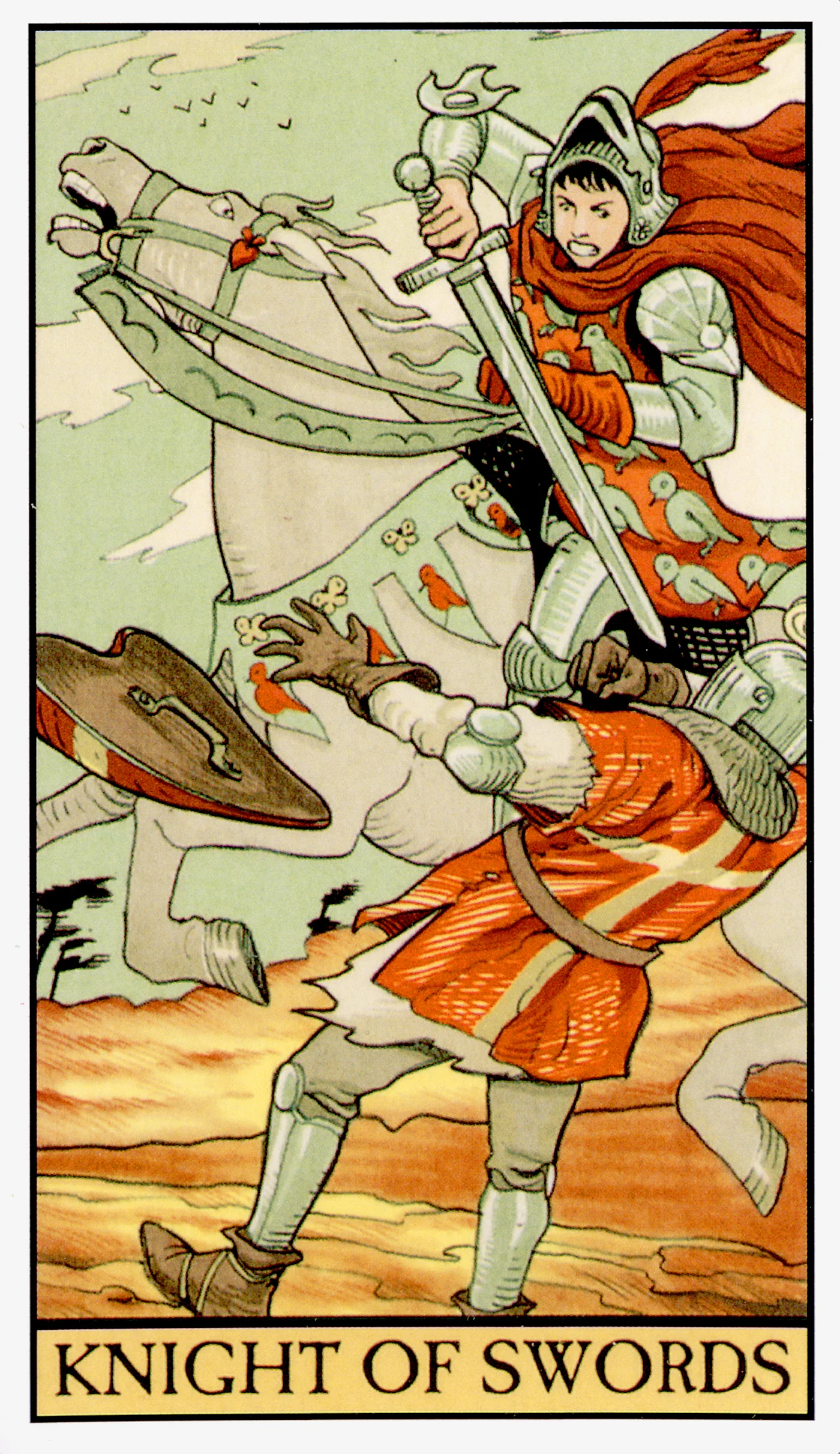 Knight of Swords — After Tarot by Lo Scarabeo Knight of Swords card from the After Tarot deck by Lo Scarabeo