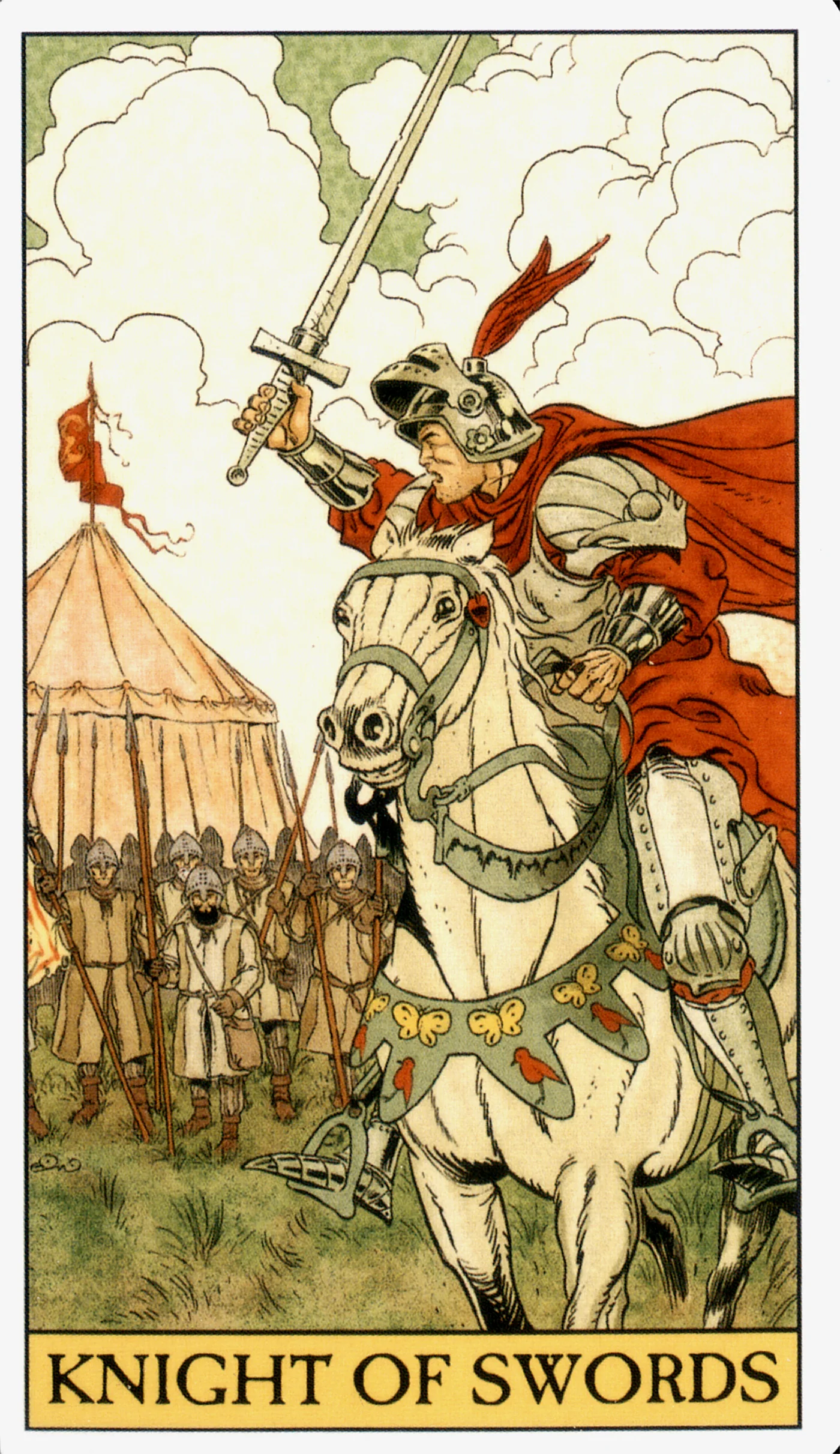 Knight of Swords — Before Tarot by Lo Scarabeo Knight of Swords card from the Before Tarot deck by Lo Scarabeo