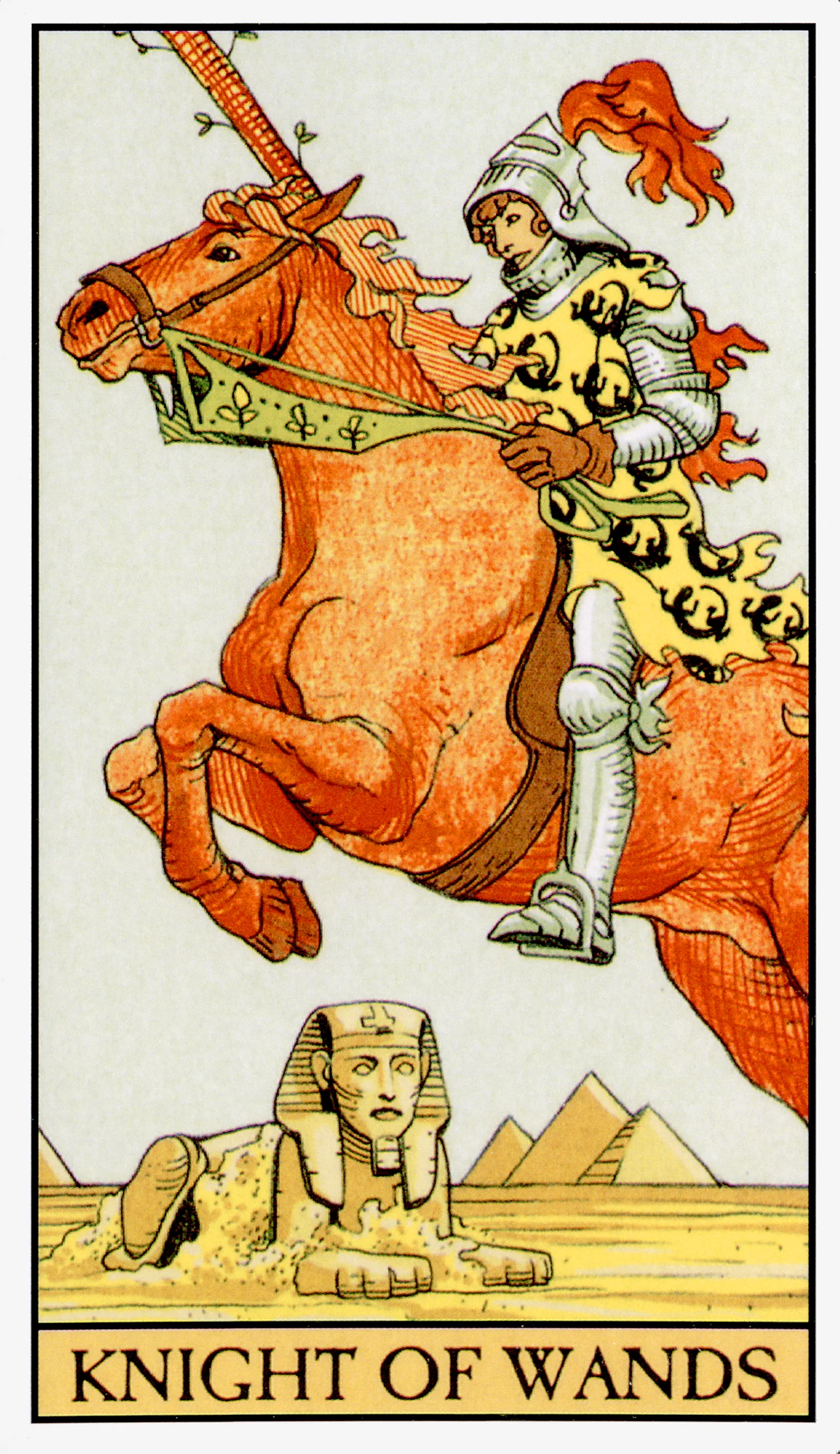 Knight of Wands card from the After Tarot deck by Lo Scarabeo