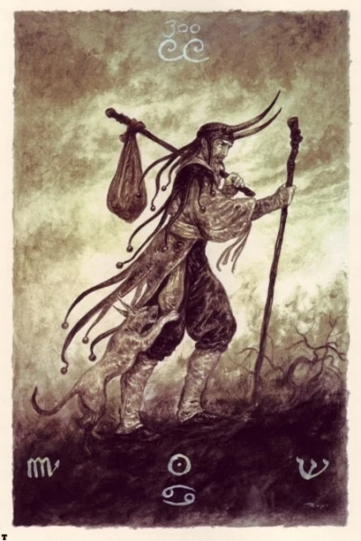 The Fool from The Labyrinth Tarot by Luis Royo