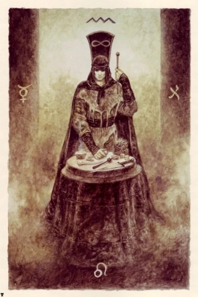 The Magician from The Labyrinth Tarot by Luis Royo