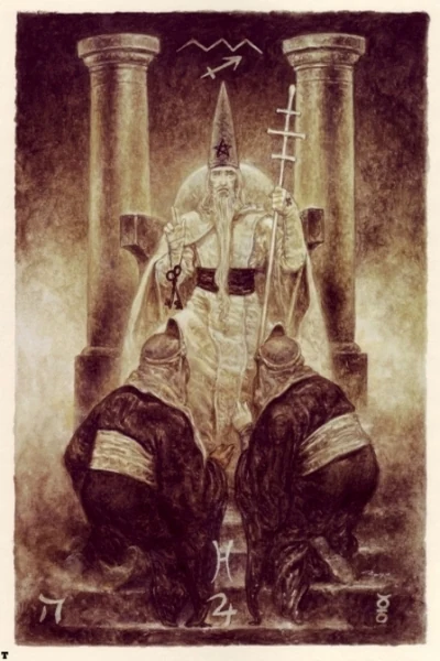The Hierophant from The Labyrinth Tarot by Luis Royo