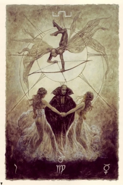 The Lovers from The Labyrinth Tarot by Luis Royo