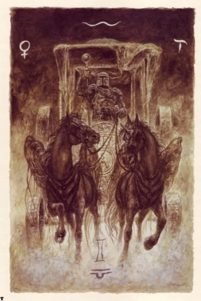 The Chariot from The Labyrinth Tarot by Luis Royo