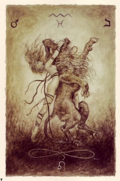 Strength from The Labyrinth Tarot by Luis Royo