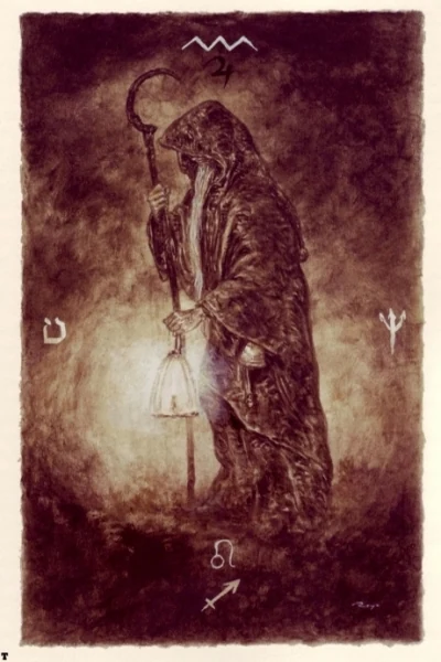 The Hermit from The Labyrinth Tarot by Luis Royo