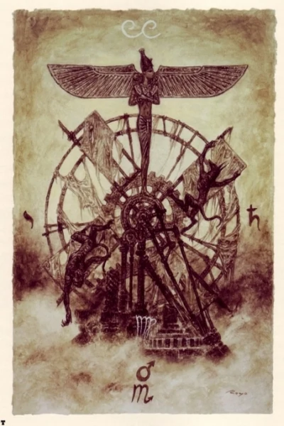 Wheel of Fortune from The Labyrinth Tarot by Luis Royo
