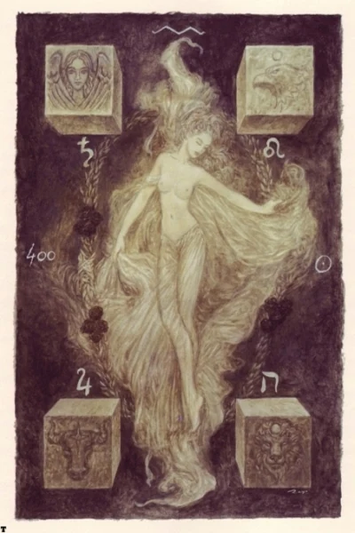 The World from The Labyrinth Tarot by Luis Royo