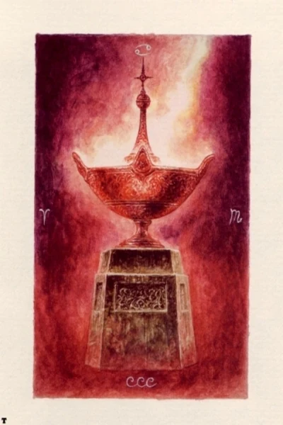 Ace of Cups from The Labyrinth Tarot by Luis Royo