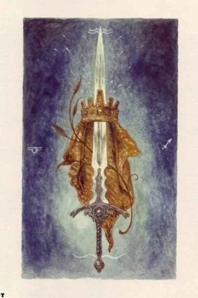 Ace of Spades from The Labyrinth Tarot by Luis Royo