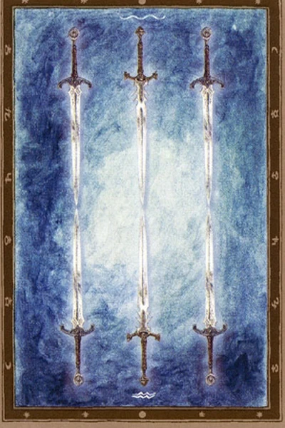 6 of Spades from The Labyrinth Tarot by Luis Royo
