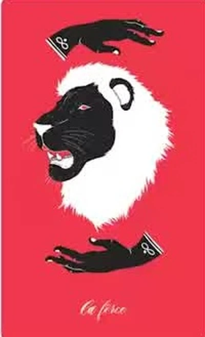Strength card from the Le Tarot Tricolore deck