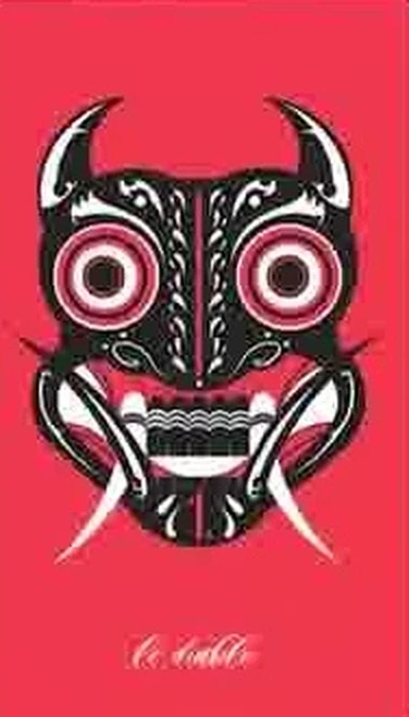 The Devil card from the Le Tarot Tricolore deck