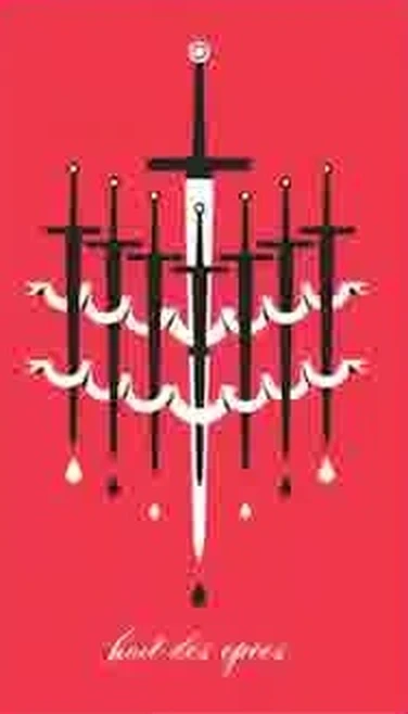 Eight of Swords card from the Le Tarot Tricolore deck
