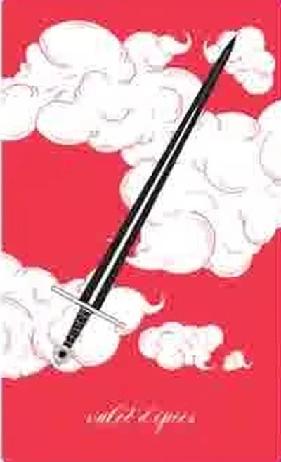 Page of Swords card from the Le Tarot Tricolore deck