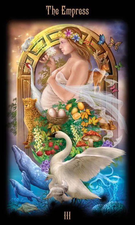 The Empress card from the Legacy of the Divine Tarot deck