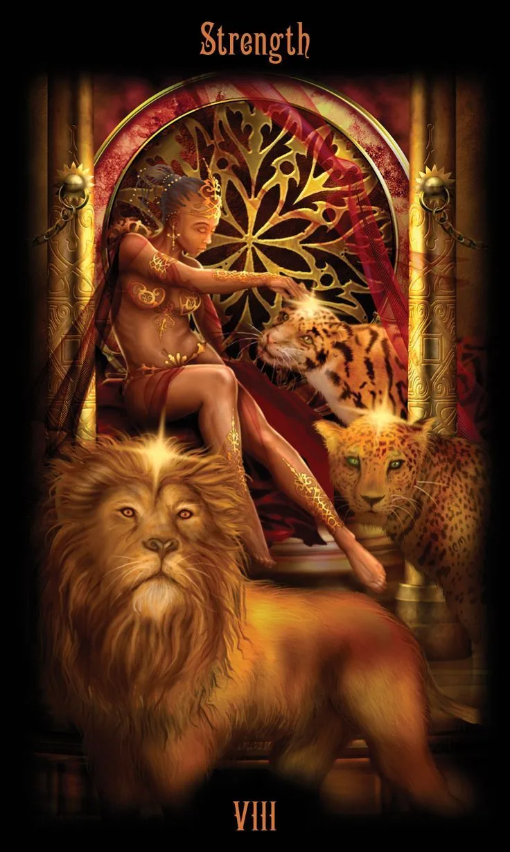 Legacy of The Divine Tarot Review 12 Strength card from the Legacy of the Divine Tarot deck