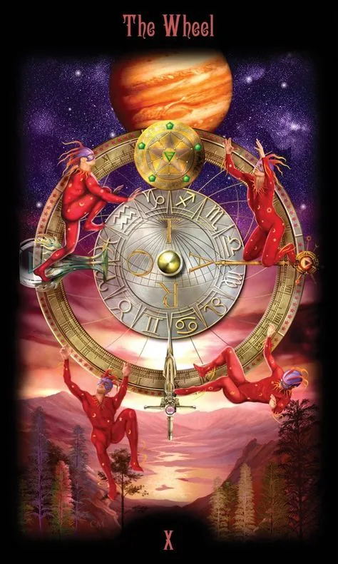 The Wheel of Fortune card from the Legacy of the Divine Tarot deck